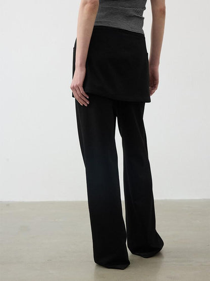 AFTADAWN Removable Skirt Panel Low Waist Straight Women&