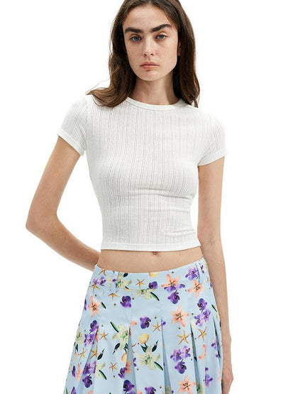 AFTADAWN Reversible Knotted Backless Crop Top