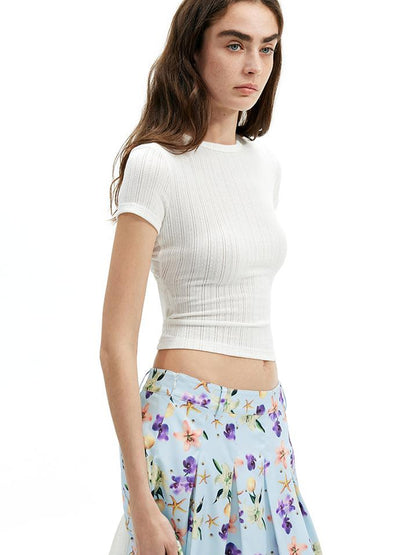 AFTADAWN Reversible Knotted Backless Crop Top
