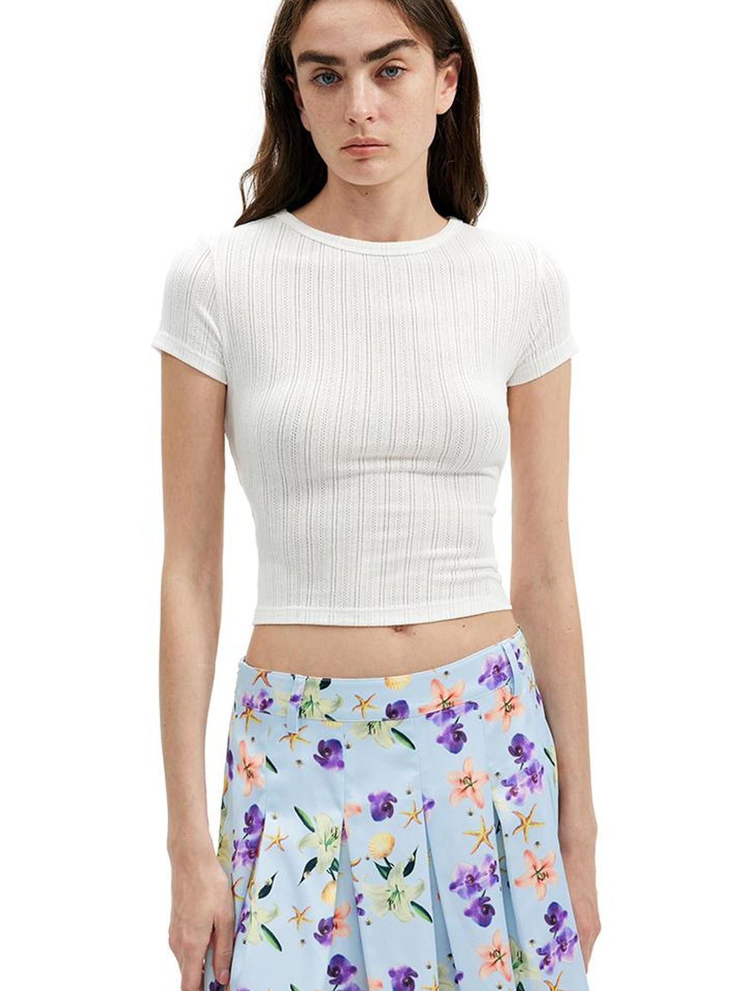 AFTADAWN Reversible Knotted Backless Crop Top
