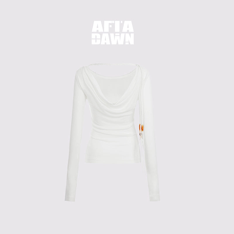 AFTADAWN_Reversible_Merino_Wool_Beaded_Belted_Top_With_Draped_Neck_MISSTT