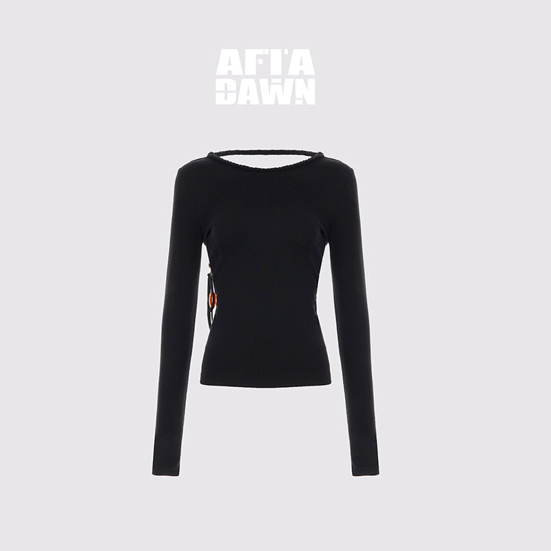 AFTADAWN_Reversible_Merino_Wool_Beaded_Belted_Top_With_Draped_Neck_MISSTT