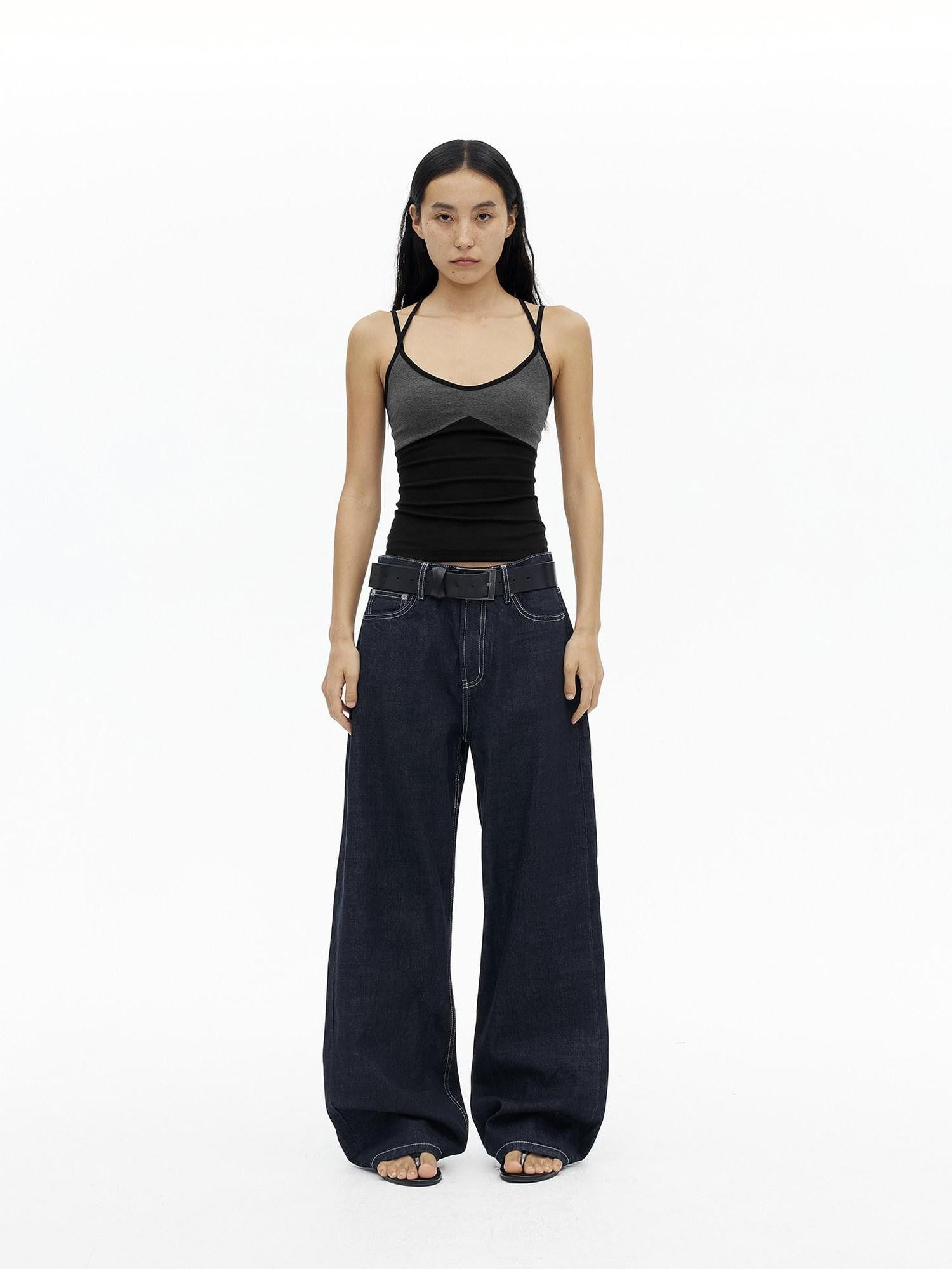 AFTADAWN Ribbed Crisscross Open Back Women&