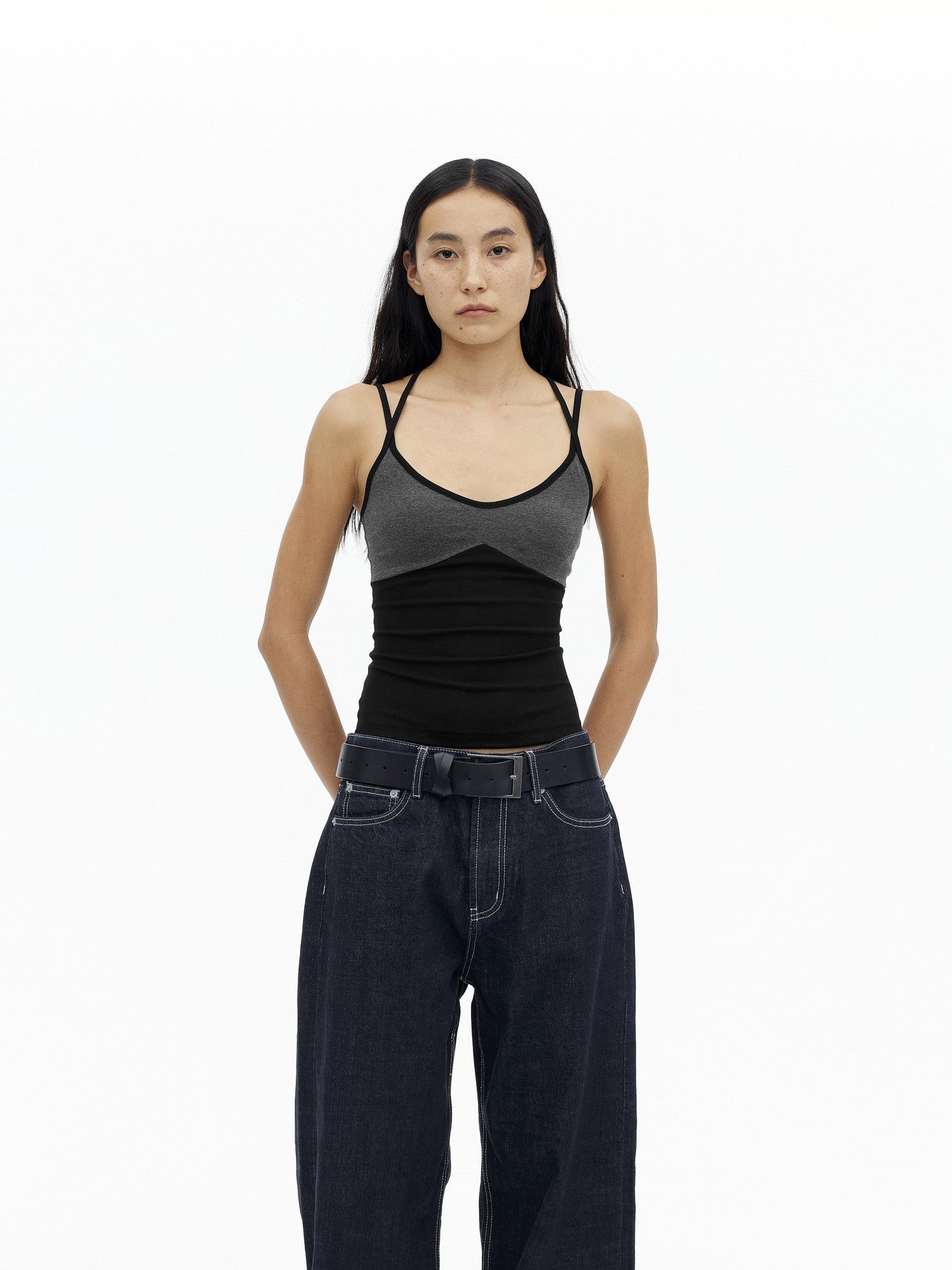 AFTADAWN Ribbed Crisscross Open Back Women&