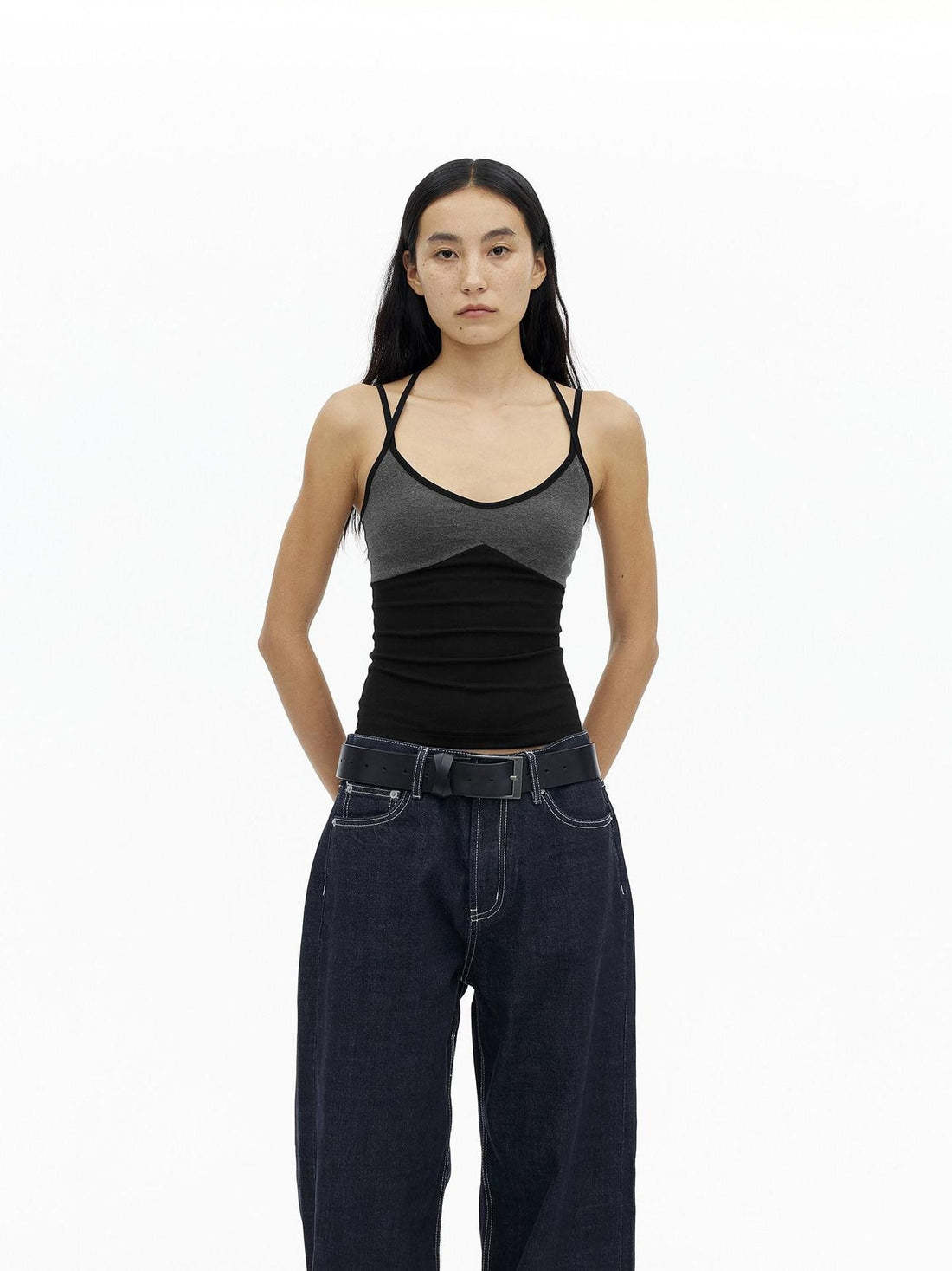 AFTADAWN Ribbed Crisscross Open Back Women&