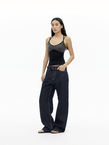 AFTADAWN Ribbed Crisscross Open Back Women&