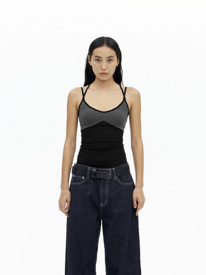 AFTADAWN Ribbed Crisscross Open Back Women&