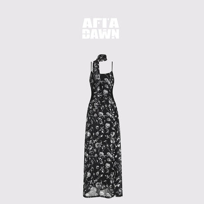 AFTADAWN_Rose_Print_Mesh_Camisole_Ruched_Waist_Women&