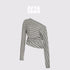 AFTADAWN_Ruched_Asymmetric_Neck_Striped_Women&