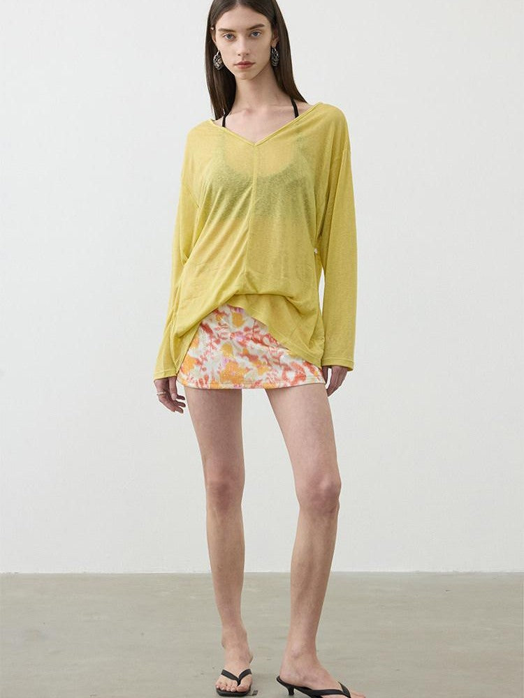AFTADAWN Sequin Floral Print Low Waist A Line Women&