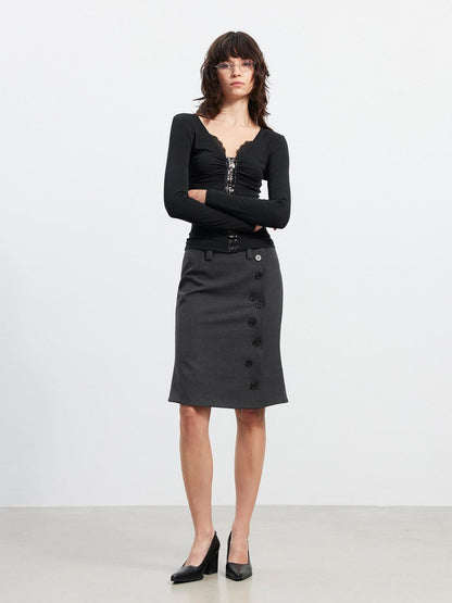 AFTADAWN Sequin Lace Ruched Deep V Slim Women&