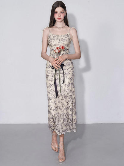 AFTADAWN Shimmering Sequin Print Spaghetti Strap Women&