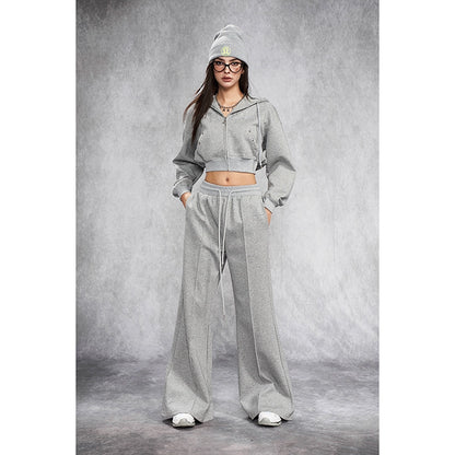 AFTADAWN_Short_Gray_Distressed_Studded_Oversized_Crop_Hoodie_Skirt_Set_MISSTT
