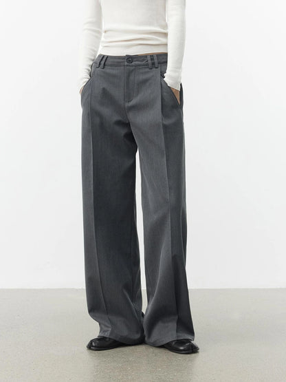 AFTADAWN Single Pleat Merino Wool Blend Trousers Pants