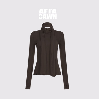 AFTADAWN_Slim_Fit_Round_Neck_Detachable_Scarf_Lyocell_Wool_Women&