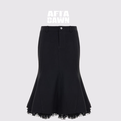 AFTADAWN_Slim_Lace_Panel_High_Waist_Front_Zipper_Women&