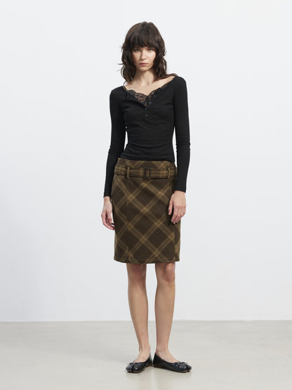 AFTADAWN Slim Lace Spliced V-neck Women&