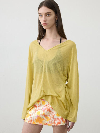AFTADAWN Snowflake Asymmetric Shoulder V-neck Women&