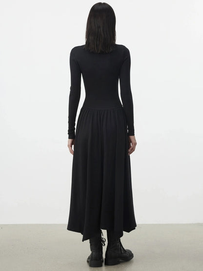 AFTADAWN Soft Cotton Blend Hollow Out Sleeve Dress Dresses