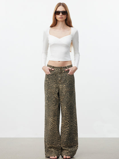 AFTADAWN Soft Touch Square Neck Slim Cropped Women&