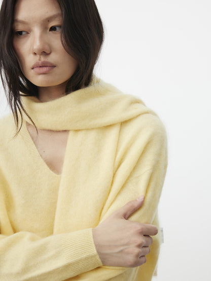 AFTADAWN Soft V-neck Knit Loose Fit Women&