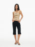 AFTADAWN Solid Black Slit Micro Flare Low Waist Zipper Women&
