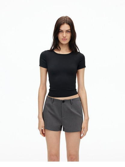AFTADAWN Solid Breathable Quick Dry U Neck Women&