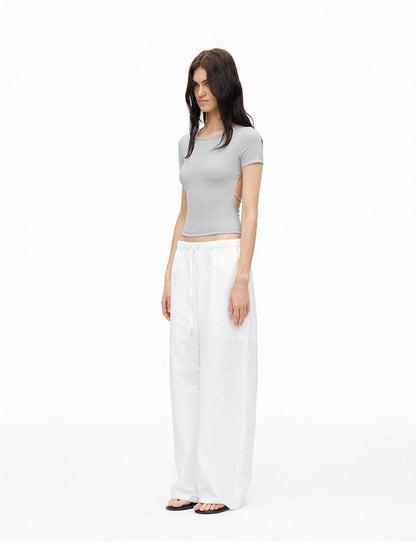 AFTADAWN Solid Breathable Quick Dry U Neck Women&