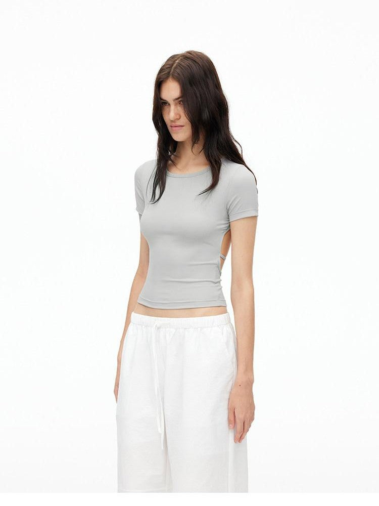 AFTADAWN Solid Breathable Quick Dry U Neck Women&