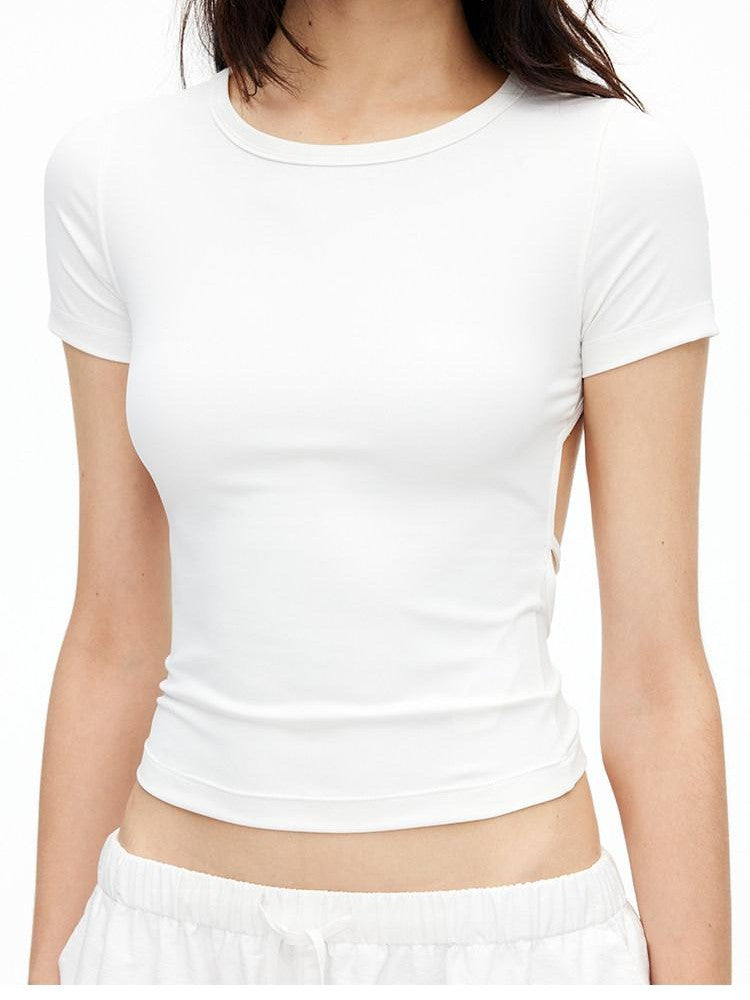AFTADAWN Solid Breathable Quick Dry U Neck Women&