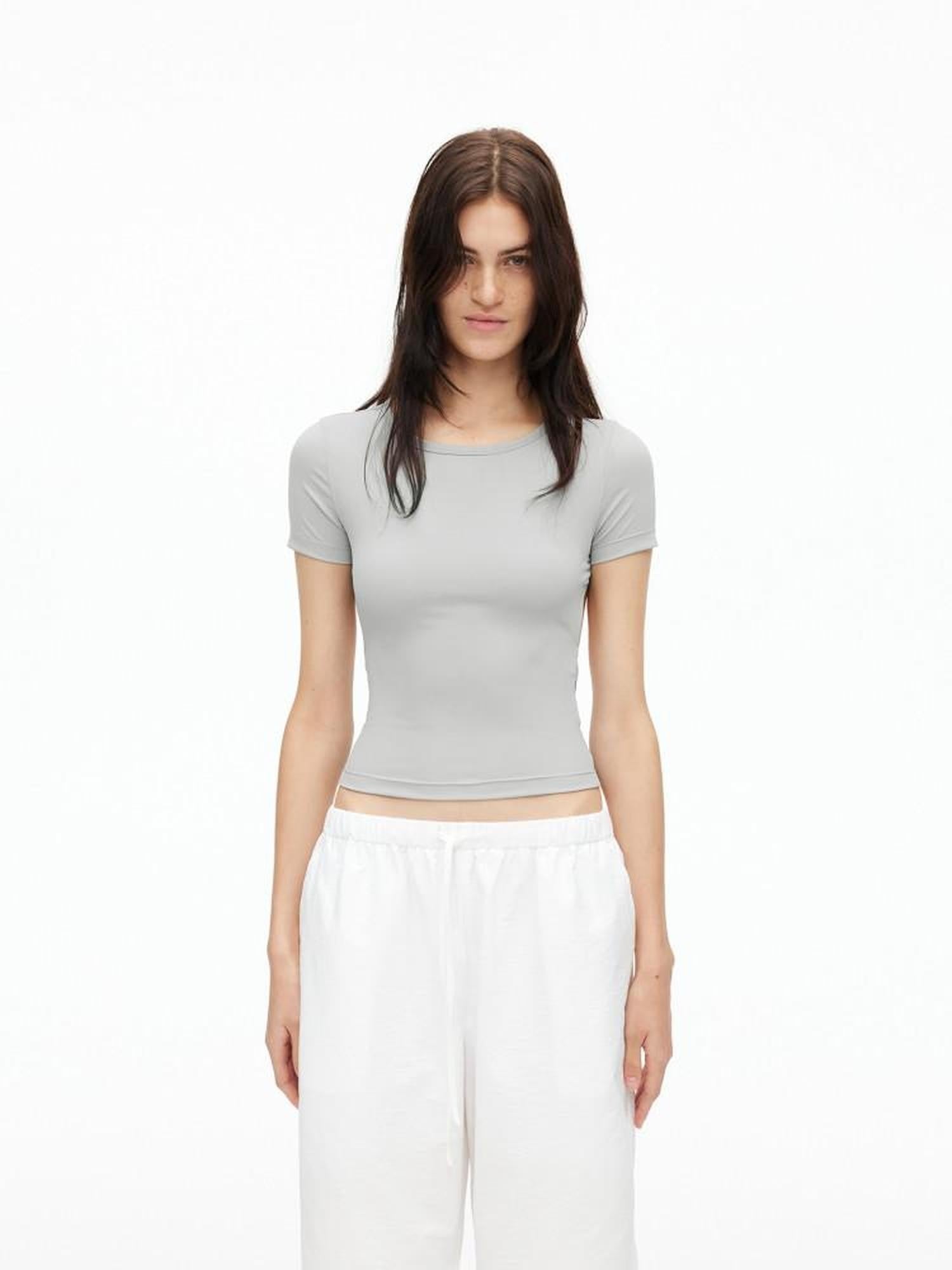 AFTADAWN Solid Breathable Quick Dry U Neck Women&