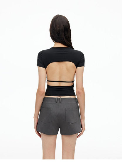 AFTADAWN Solid Breathable Quick Dry U Neck Women&
