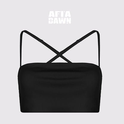 AFTADAWN_Solid_Cross_Halter_Open_Back_Removable_Pad_Cropped_Women&