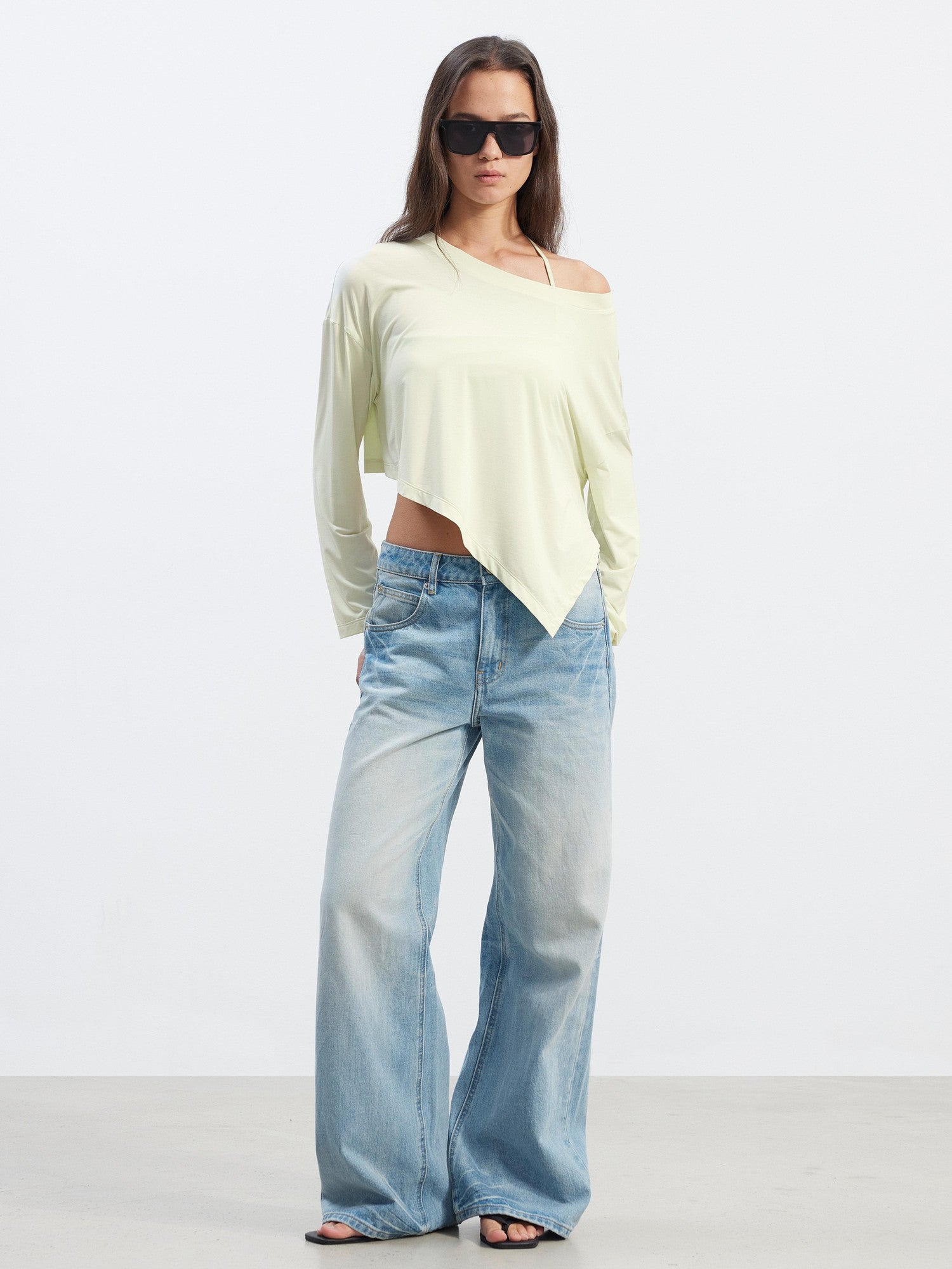 AFTADAWN Solid Cross Halter Open Back Removable Pad Cropped Women&