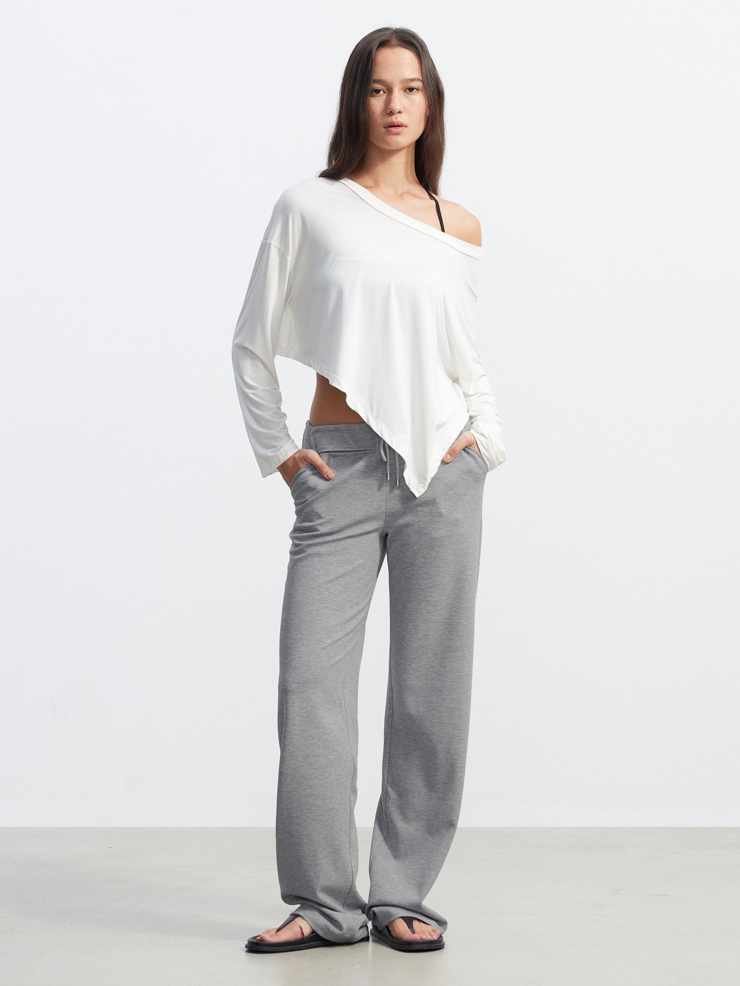 AFTADAWN Solid Cross Halter Open Back Removable Pad Cropped Women&