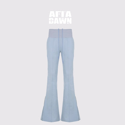 AFTADAWN_Solid_Hooded_Zip_Jacket_Micro_Flare_Pants_Women&