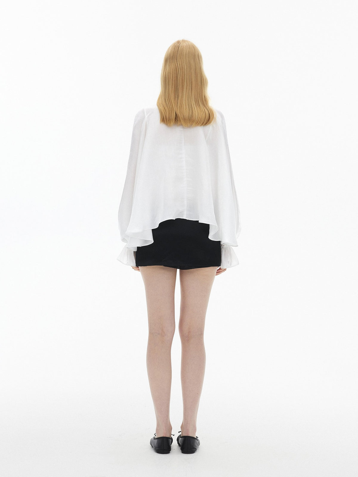 AFTADAWN Solid Lantern Sleeve Two Piece Women&