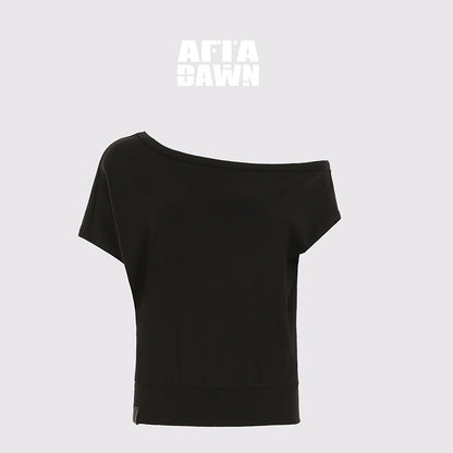 AFTADAWN_Solid_One_Shoulder_Asymmetric_Slim_Women&