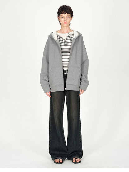 AFTADAWN Solid Oversized Hooded Pockets Women&