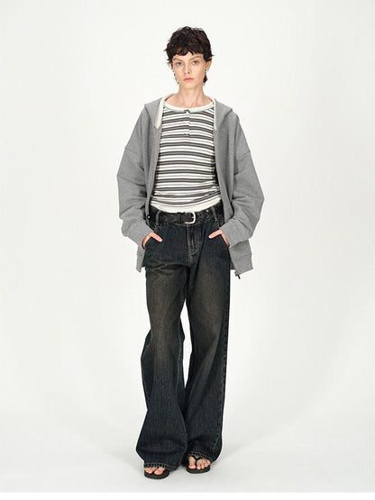 AFTADAWN Solid Oversized Hooded Pockets Women&
