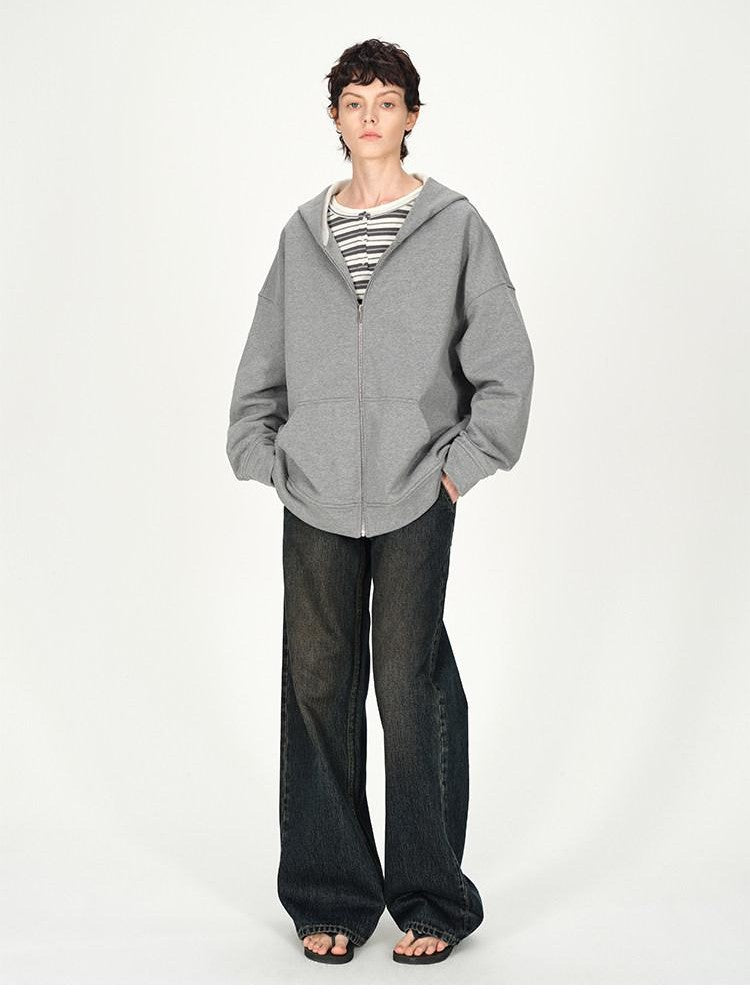 AFTADAWN Solid Oversized Hooded Pockets Women&