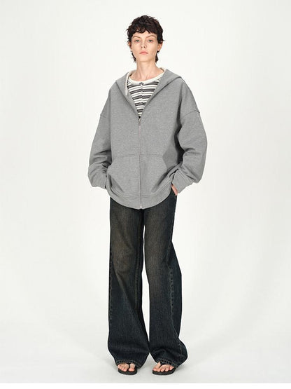 AFTADAWN Solid Oversized Hooded Pockets Women&