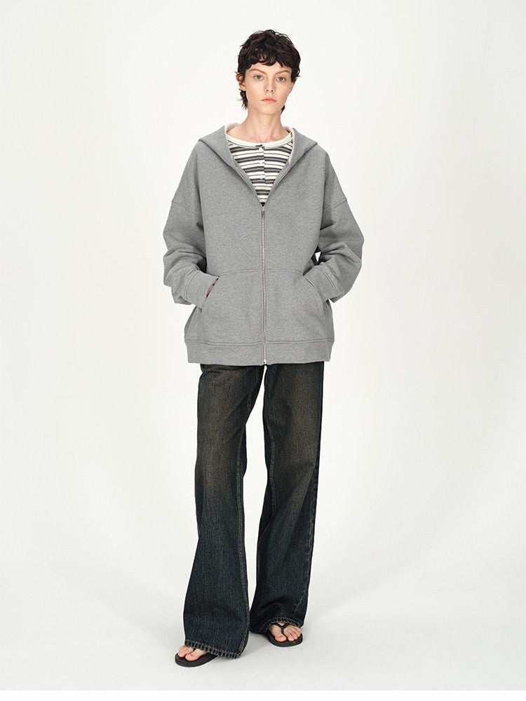 AFTADAWN Solid Oversized Hooded Pockets Women&