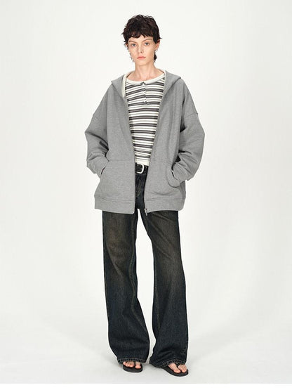AFTADAWN Solid Oversized Hooded Pockets Women&