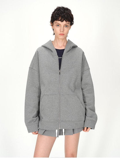 AFTADAWN Solid Oversized Hooded Pockets Women&