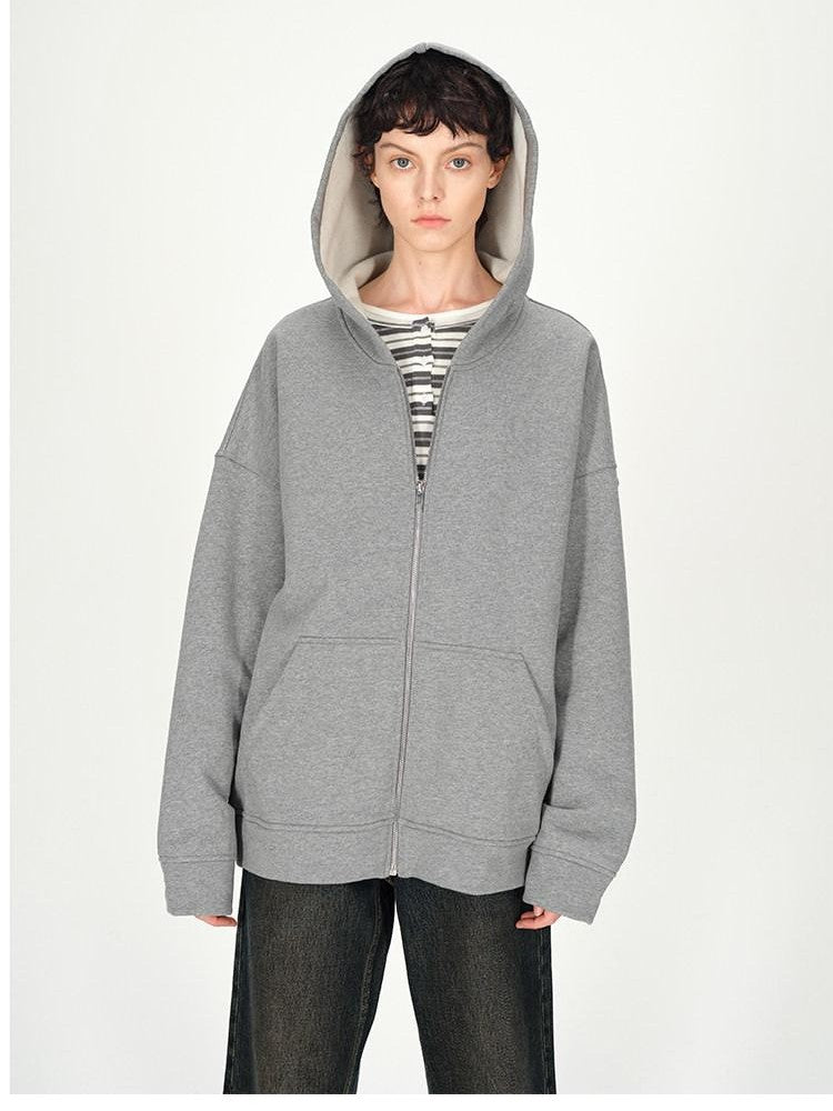 AFTADAWN Solid Oversized Hooded Pockets Women&