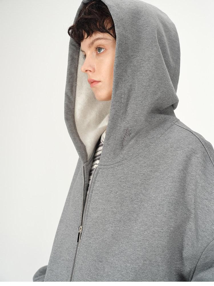 AFTADAWN Solid Oversized Hooded Pockets Women&