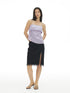 AFTADAWN Solid Purple Pleated Irregular Relaxed Women&