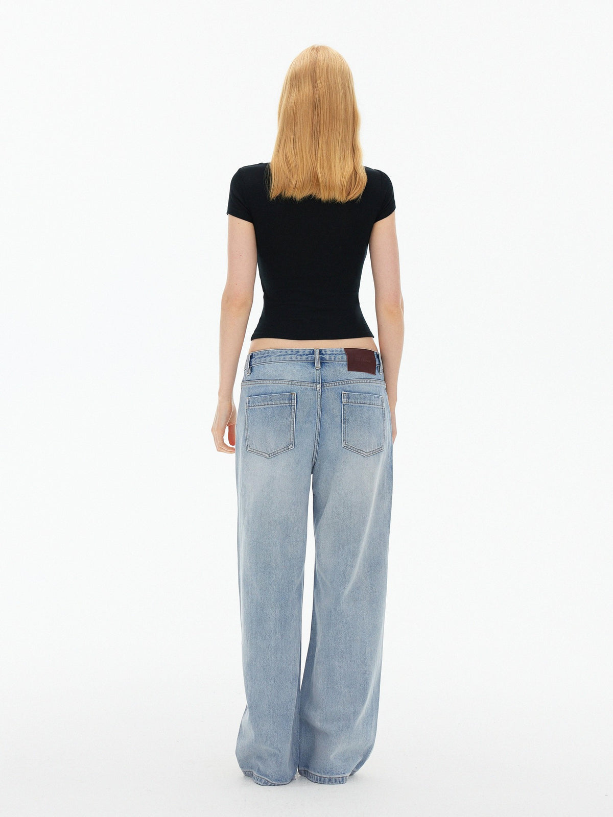 AFTADAWN Square Neck Halter Tie Fitted Short Sleeve Wool Blend Women&