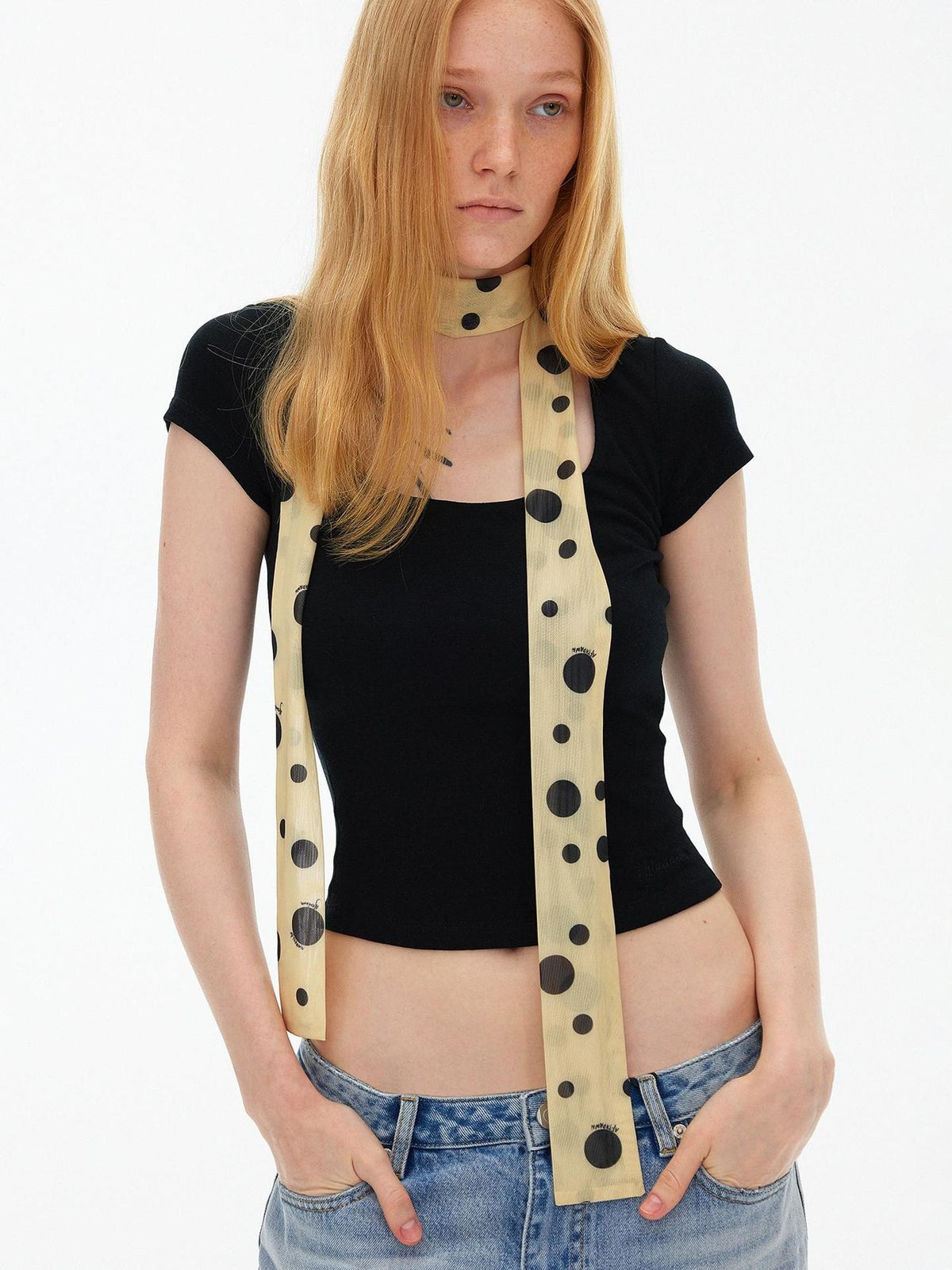 AFTADAWN Square Neck Halter Tie Fitted Short Sleeve Wool Blend Women&